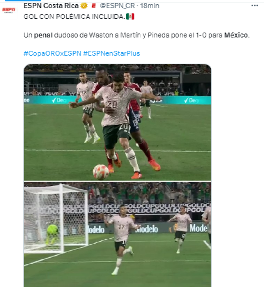 ESPN Costa Rica: “GOL CON POLÉMICA INCLUIDA”.