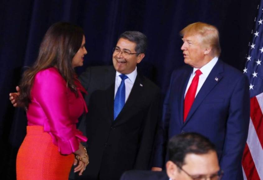 Las imágenes que dejó el encuentro entre Donald Trump y Juan Orlando Hernández