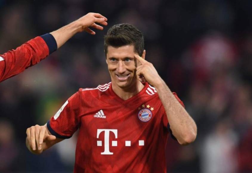 4- Robert Lewandowski: El polaco del Bayern Múnich suma 21 goles en lo que va de la campaña.