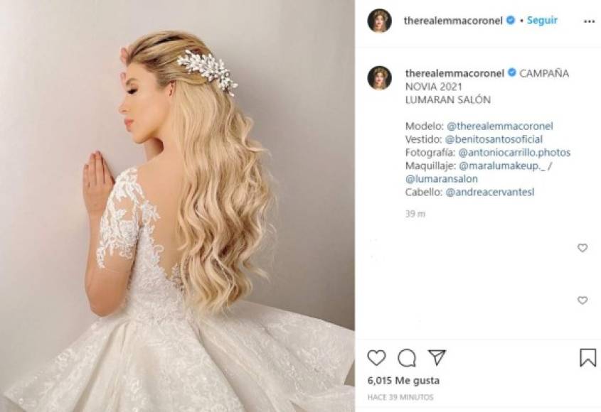 Emma compartió las imágenes de su trabajo en su cuenta de Instagram, junto a nuevas fotos de su atuendo para recibir el 2021.