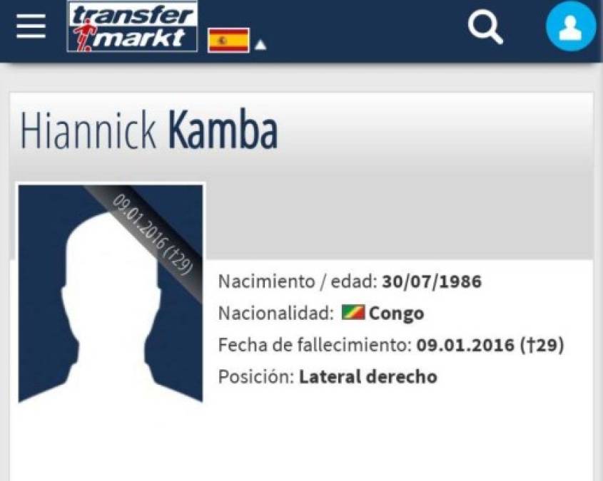 Hiannick Kamba es el nombre de un exfutbolista congoleño que daban por muerto, pero en realidad no lo estaba y de hecho, está trabajando en Alemania.