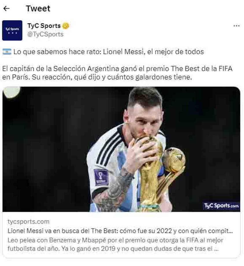 Mientras unos cuestionaron el premio ganado por Messi, otros se rindieron al crack rosarino.