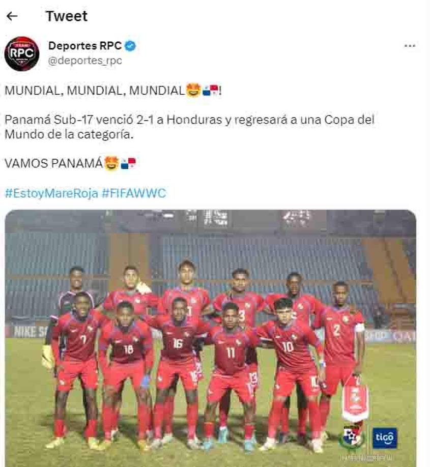 Los medios de Panamá reaccionaron emocionados tras la clasificación al Mundial Sub-17.