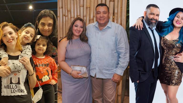 En la imagen, algunas de las parejas del mundo del entretenimiento nacional con una larga y sólida vida conyugal: Karen Alcántara y Luis Rivera, Jimmy Tovar y Claudia Pineda, Jorge y Wendy Salinas.