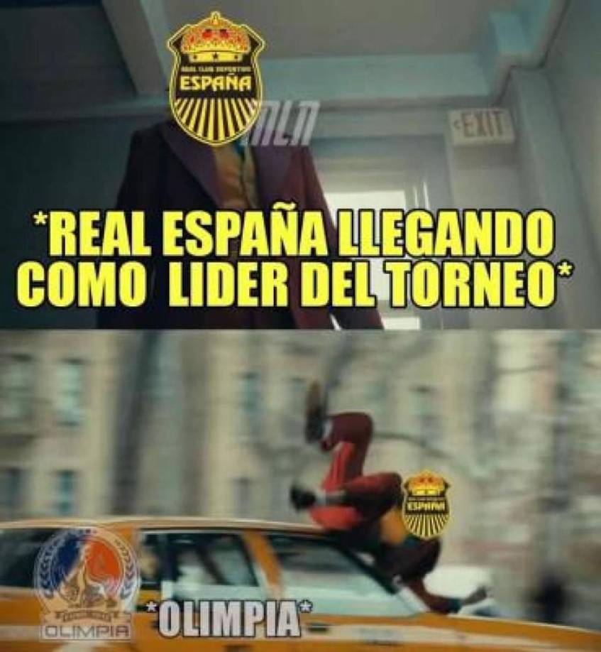 Memes: burlas al Real España tras perder el liderato ante Olimpia... ¿Y Motagua?