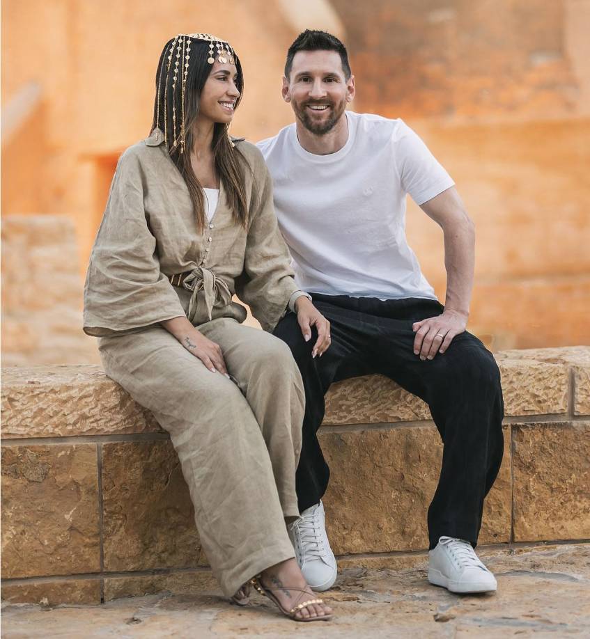 Antonela Roccuzzo lució hermosa en la sesión de fotos de la que fue parte con Leo Messi en Arabia Saudita.