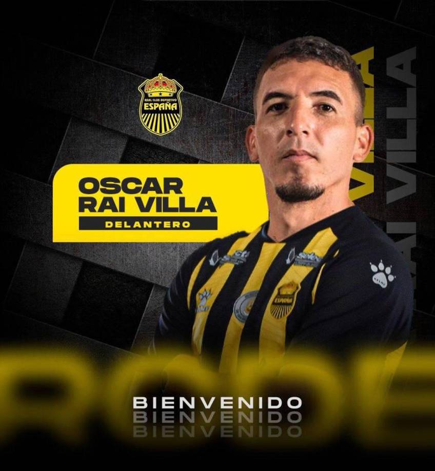 Óscar Raí Villa: Real España anunció en sus redes sociales el fichaje del delantero mexicano de 28 años, que en un principio era deseado por el Motagua.