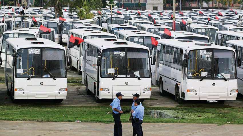 A Nicaragua han llegado en este año dos flotas de buses rusos, en abril llegaron 150 unidades. Foto: Nicaragua actual.
