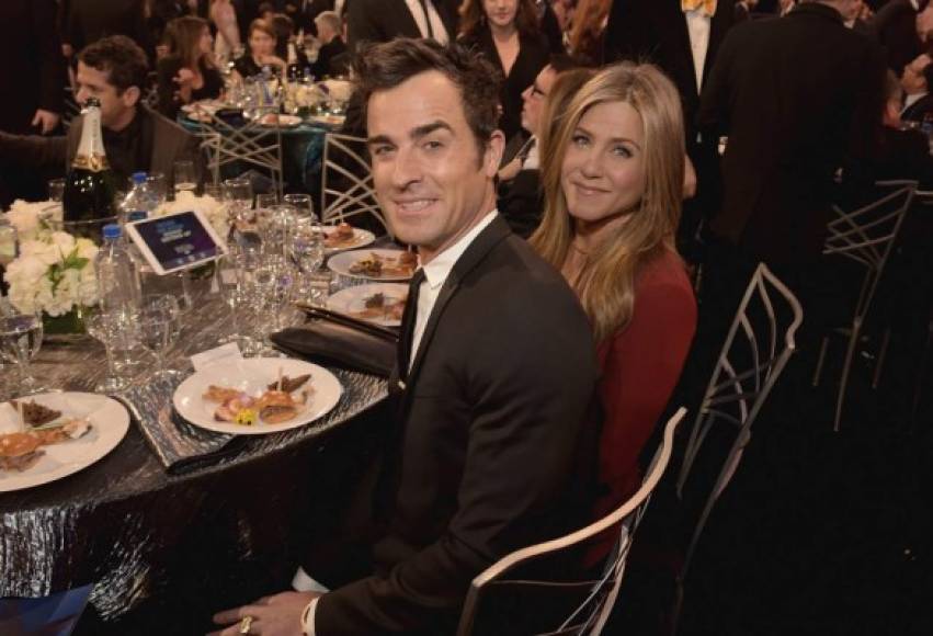 Justin Theroux y Jennifer Aniston disfrutaron de la cena.