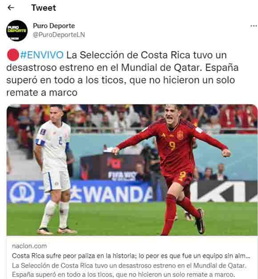 La prensa de Costa Rica ha reaccionado indignada por lo ocurrido.