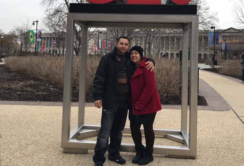 Una foto reciente de Leonel y Eloína en Estados Unidos adonde viajaban seguido.