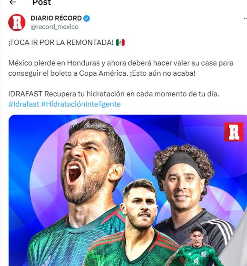 Récord: “Toca ir por la remontada”. 