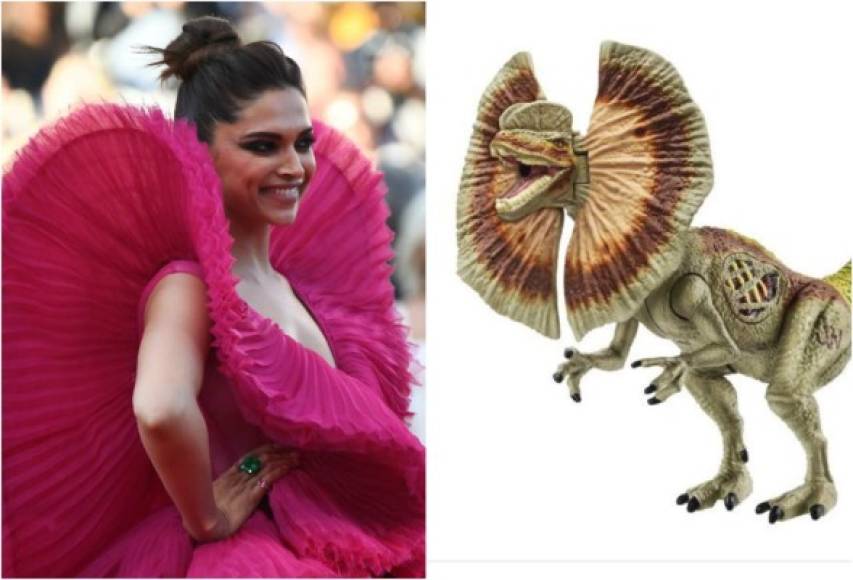 Su vestido parece traer recuerdos de cierto 'dinosaurio con aspecto de lagarto' de Jurassic Park.