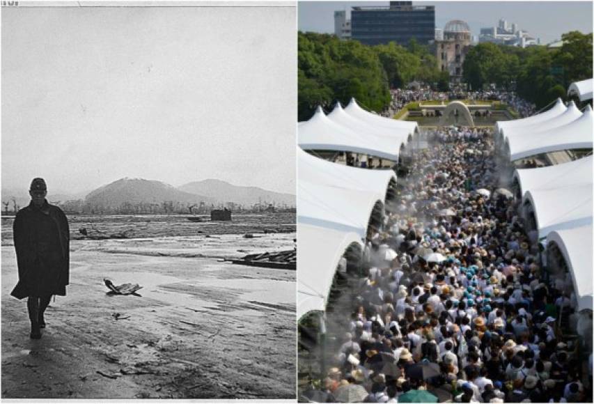 El impactante antes y después de Hiroshima