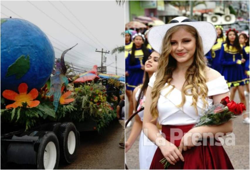 Siguatepeque está de fiesta y este sábado las calles se han visto engalanadas con el desfile de carrozas del Festival de las Flores.