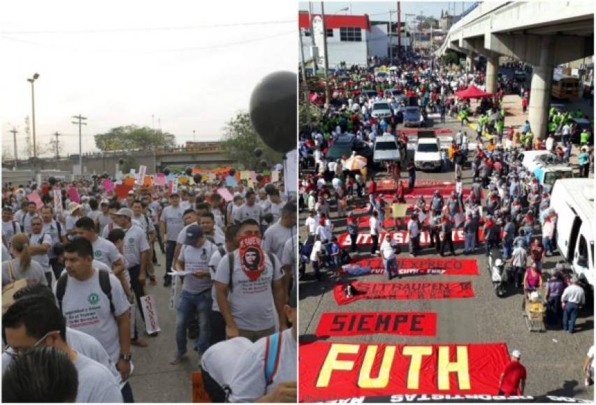 Miles de hondureños salen a las calles cada 1 de mayo a conmemorar el Día del Trabajo.