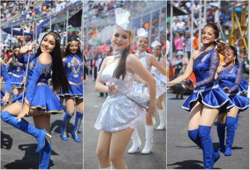 Llenas de carisma y belleza, lindas palillonas hondureñas engalanan los desfiles patrios en distintas partes del país.
