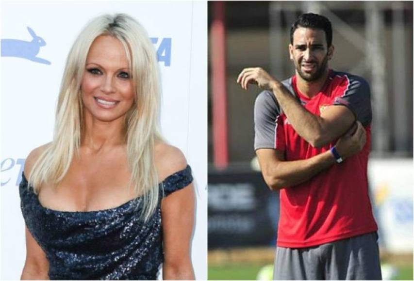 La actriz y modelo Pamela Anderson es la actual pareja del defensa francés, Adil Rami.