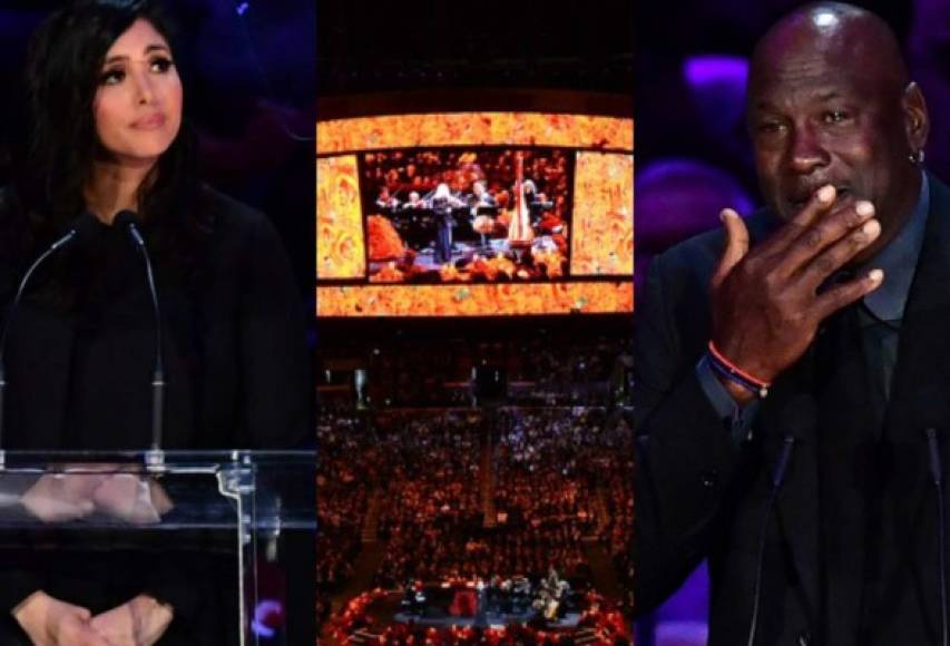 Miles de personas, entre celebridades, familiares, amigos y fanáticos, se congregaron este lunes en el Staples Center, la cancha de Los Angeles Lakers, para rendir tributo a su ídolo Kobe Bryant y su hija de 13 años, fallecidos hace un mes en un accidente aéreo. Fotos EFE y AFP.