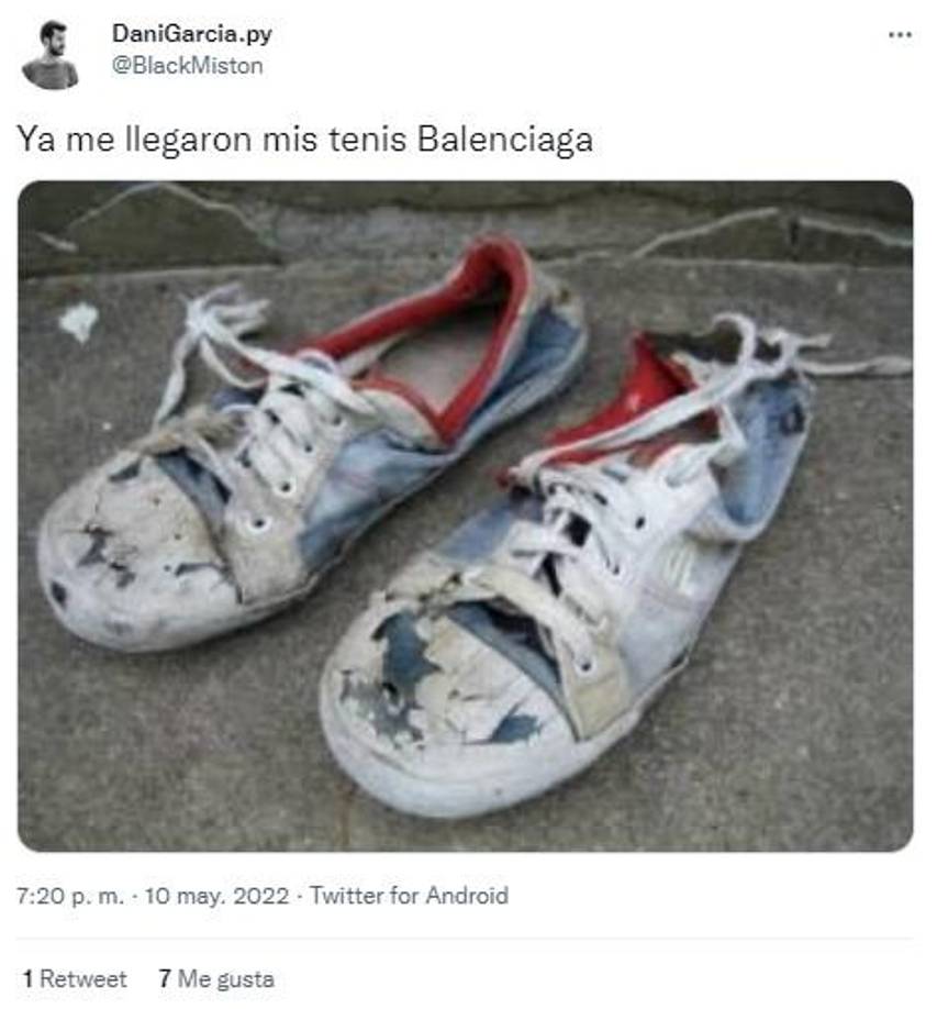 Los memes por los tenis rotos de Balenciaga que valen miles de dólares