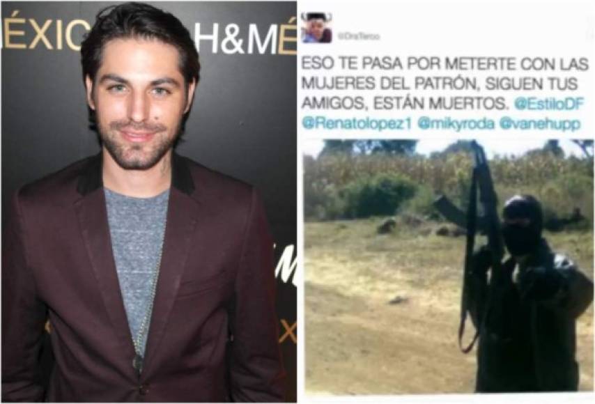 Desde cuentas de Twitter han dejado mensajes ofensivos atribuyéndose el asesinato del actor mexicano, Renato López y el publirelacionista, Omar Girón. Fotos de hombres encapuchados y con armas y con mensajes señalando que le habían advertido lo que le podía pasar se han publicado desde varias cuentas. Desde el usuario @DraTerco se publicó que la muerte del actor ocurrió por meterse con las mujeres de un “supuesto patrón”.