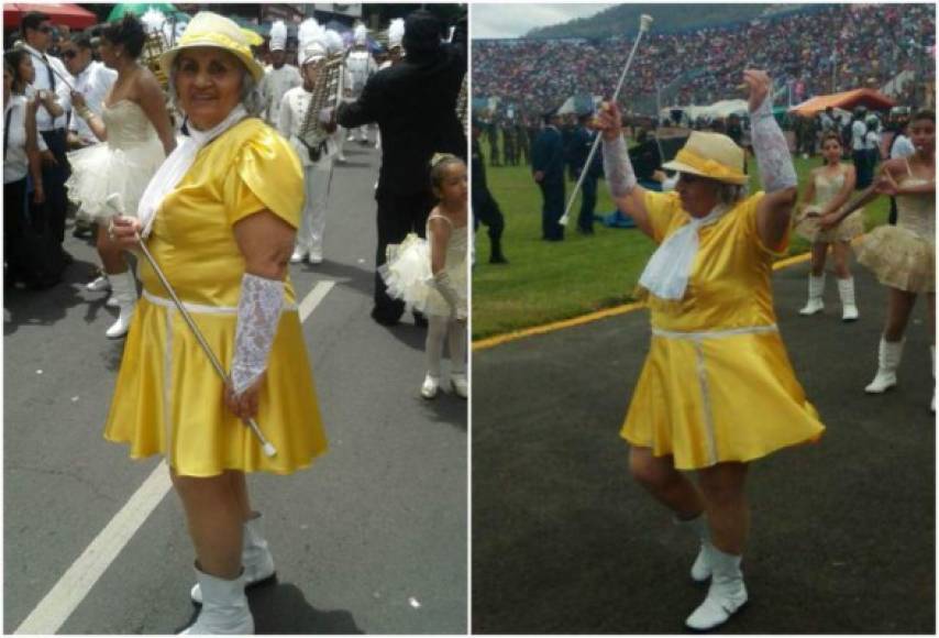 <br/>Destacado:<br/>Doña Violeta fue la sensación de los desfiles en Tegucigalpa y se convirtió en protagonista al desfilar vestida de palillona a sus 76 años - 2015
