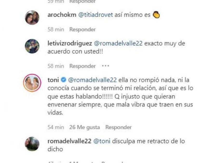 Toni Costa defiende a su novia Evelyn Beltrán: “Ella no rompió nada”