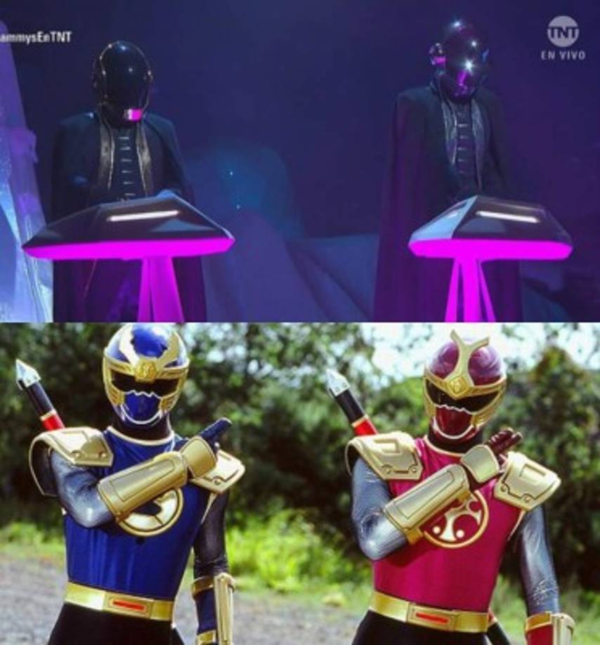 Daft Punk comparados con los Power Rangers.