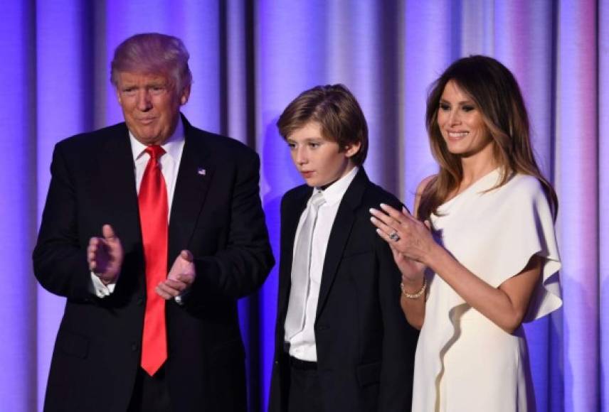 Barron Trump: El hijo del presidente de EEUU ya es un apuesto adolescente