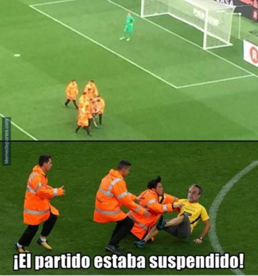 Imágenes del espontáneo que irrumpió el Barça-Las Palmas con el Camp Nou vacío.