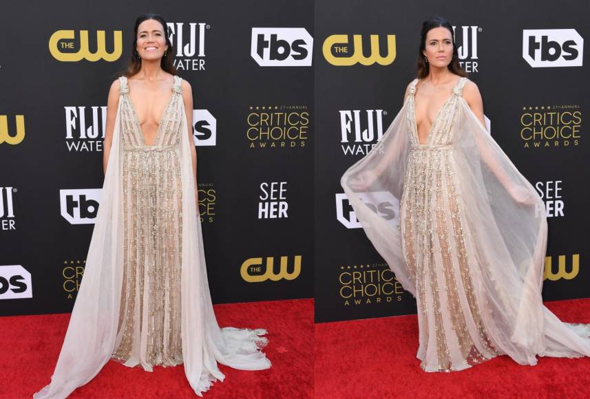 Mandy Moore con un romántico vestido de Elie Saab Couture Primavera/Verano 2022.