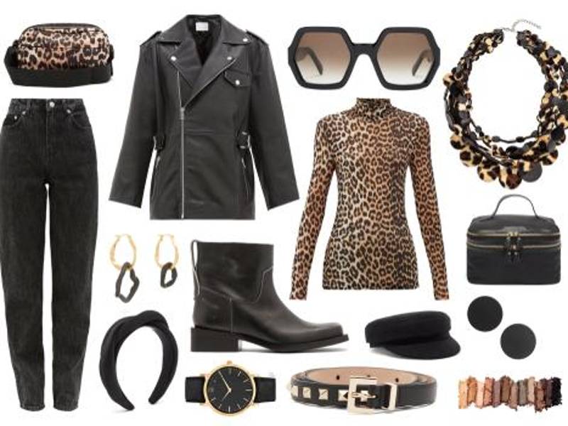 ¿No sabes cómo combinar tu cazadora o chaqueta de cuero? atrévete con un jerséi de animal print.