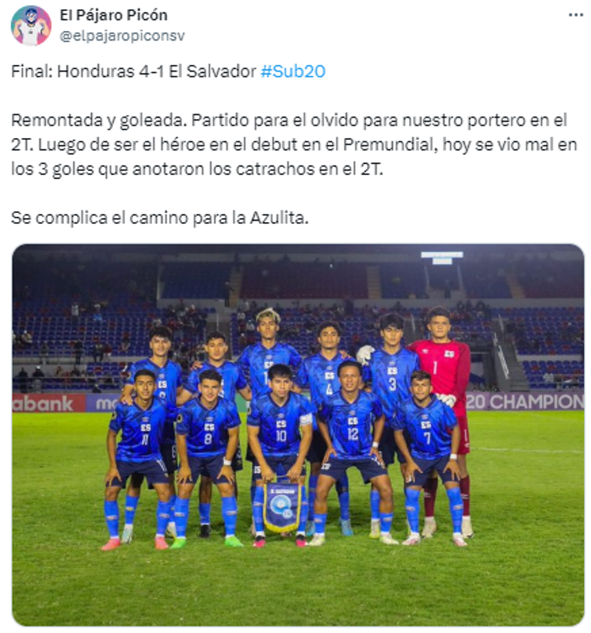 Lo que dicen en El Salvador tras la goleada de Honduras en el Premundial Sub-20: “Se complica el camino para El Salvador.