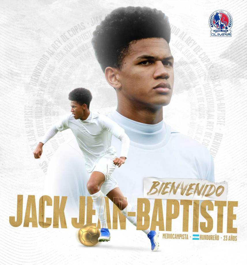 El Olimpia hizo oficial el fichaje del mediocampista Jack Jean-Baptiste, quien firmó por dos años tras jugar el torneo pasado con la UPN. El volante es el tercer refuerzo merengue tras la llegada de Kevin López y Edwin Solani Solano.