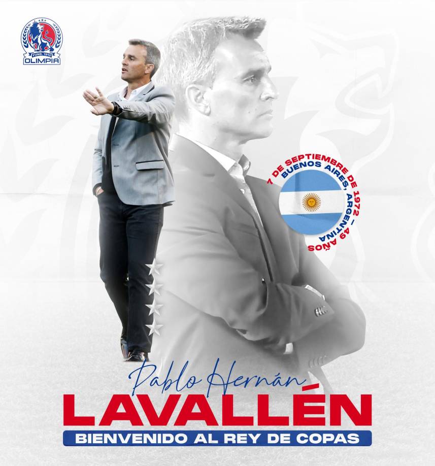 Pablo Lavallén firmó contrato por un año con el Olimpia y su gran objetivo será conseguir el pentacampeonato en Honduras y además el poder llegar lejos en la Liga Concacaf. 