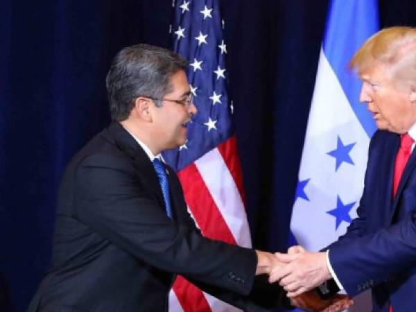 Juan Orlando Hernández y Donald Trump, expresidentes de Honduras y Estados Unidos.