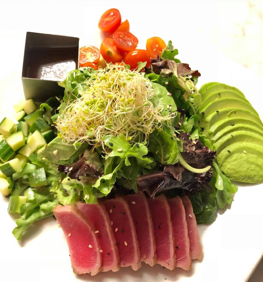 Los jugadores de Argentina disfrutaron de todo tipos de ensaladas.