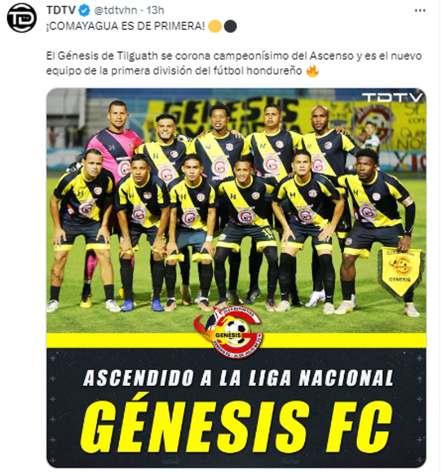 TDTV: “¡COMAYAGUA ES DE PRIMERA!”