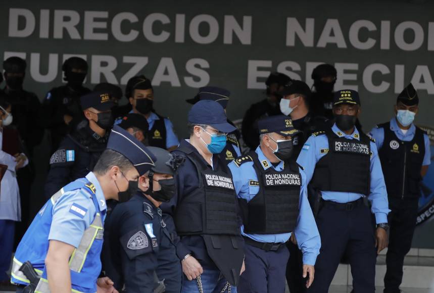 Juan Orlando Hernández, quien gobernó Honduras entre 2014 y 2022, es el primer expresidente hondureño acusado por narcotráfico y solicitado en extradición por EEUU. Fotografía: Opsa / David Romero. 