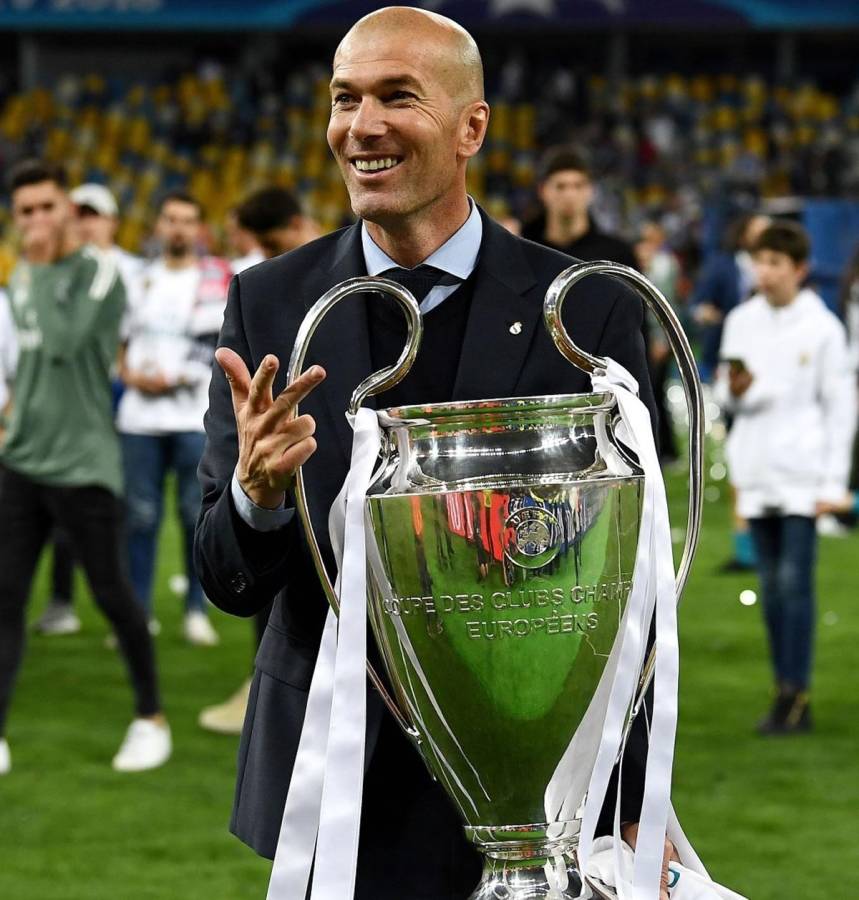 Zidane ganó tres Champions League consecutivas como entrenador del Real Madrid.