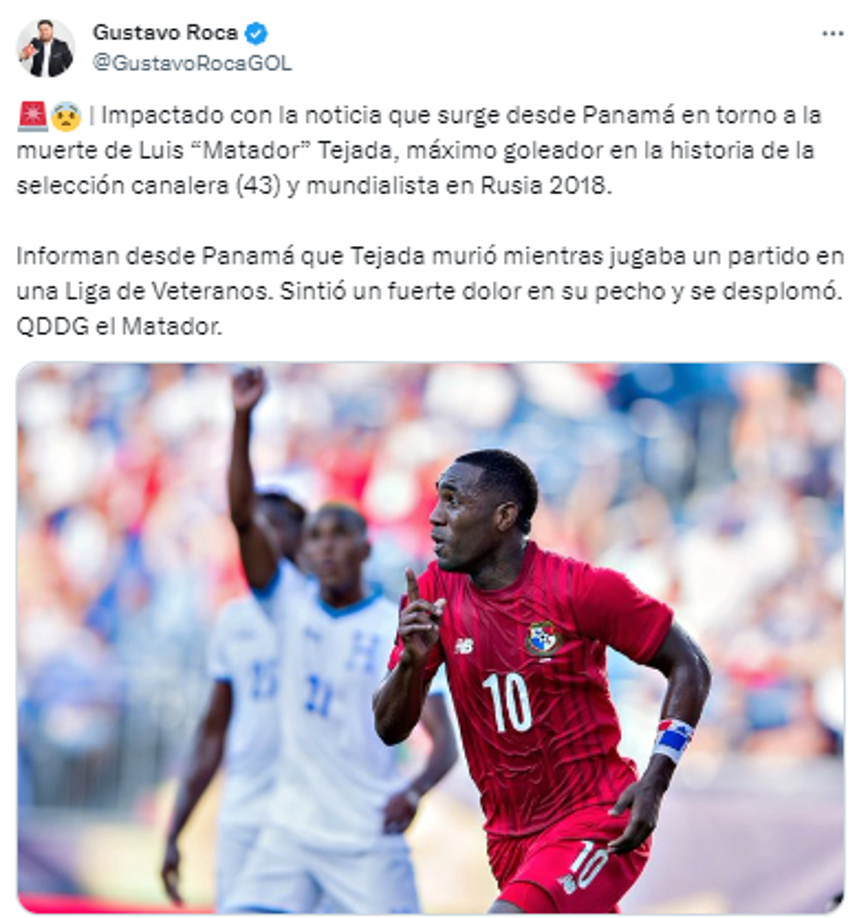 El mensaje de Gustavo Roca de Diario DIEZ tras el fallecimiento de Luis Tejada este domingo. 