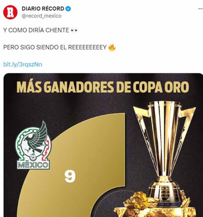Récord de México: “Y como dice Chente... Pero sigo siendo el rey.”