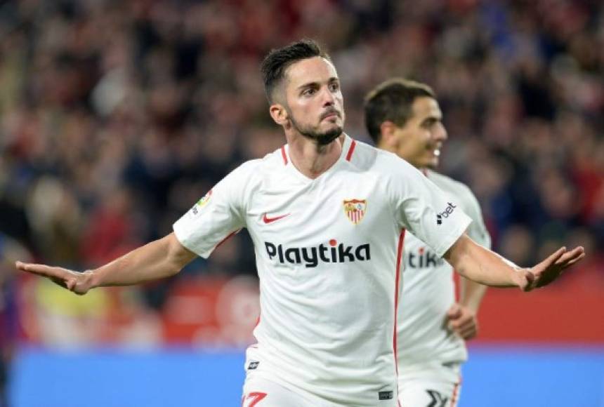 Pablo Sarabia se encargó de abrir el marcador en el minuto 58. El atacante español anotó el primero del Sevilla.
