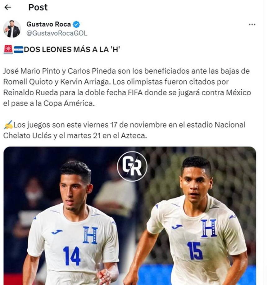Gustavo Roca de Diario Diez y Carlos Pineda : “Dos leones más a la H.”