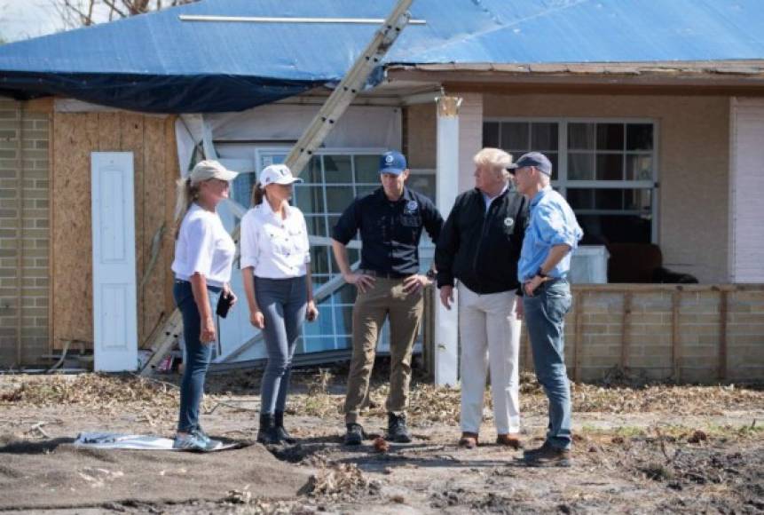 Trump también declaró 'desastre mayor' en Georgia, estado vecino que también visitará hoy, lo que habilita fondos federales para la reparación de los daños y la atención a los damnificados.