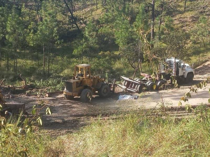 Escena donde ocurrió el fatal incidente en el que murió un anciano en Catacamas, Olancho.