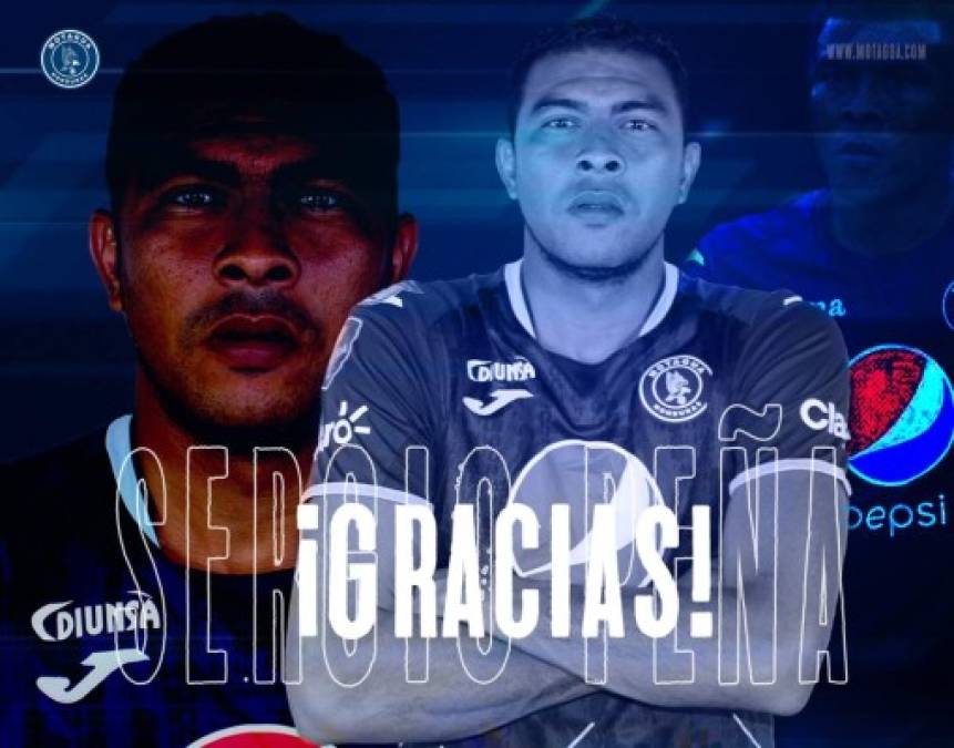 El Motagua anunció la salida del centrocampista Sergio Peña, quien llegó en el 2018 al cuadro azul. El volante había finalizado su contrato con el equipo capitalino y no se le renovó.