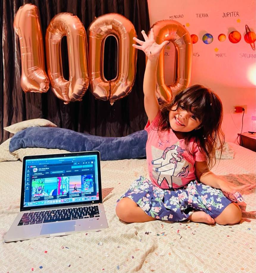 Aquí cuando Marie llegó a los 1000 suscriptores