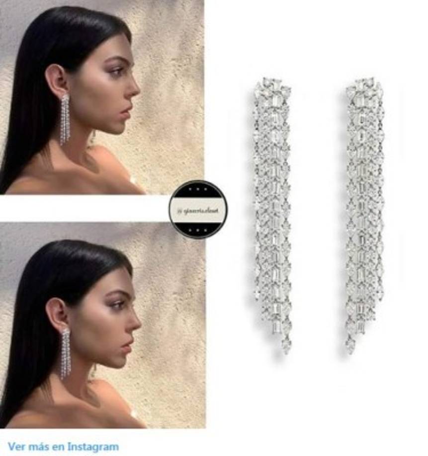 Cada vez que Georgina Rodríguez sube una foto a Instagram con un look hay miles de euros detrás. Y es que los outfit de la de Jaca no son en absoluto económicos. No hay ni un detalle que no sea exclusivo y de lujo.<br/><br/>Por ejemplo, estos llamativos pendientes largos formados por cuatro tiras de diamantes son uno de los fetiches de Georgina.