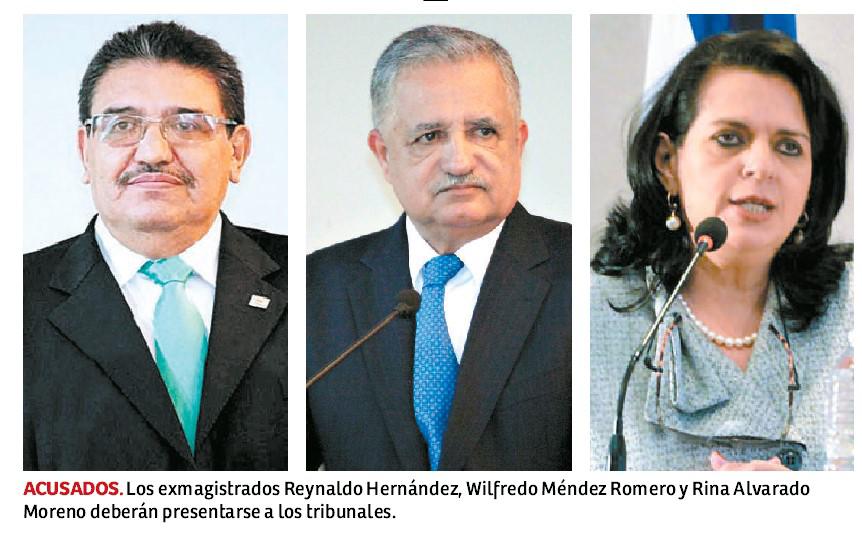 Presentan requerimientos contra tres exmagistrados de la Corte